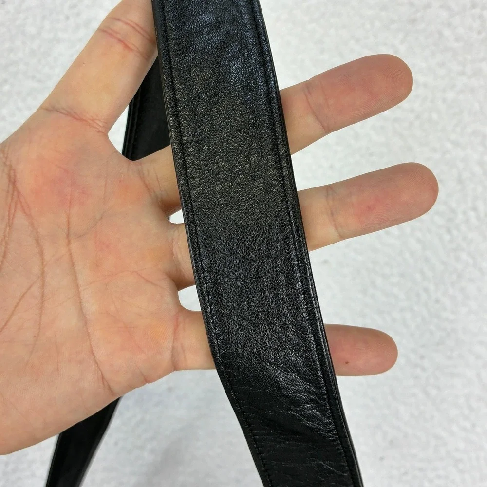 Prada Messenger Bag Men's OS Black Leather Crossbody Italian Designer Luxury